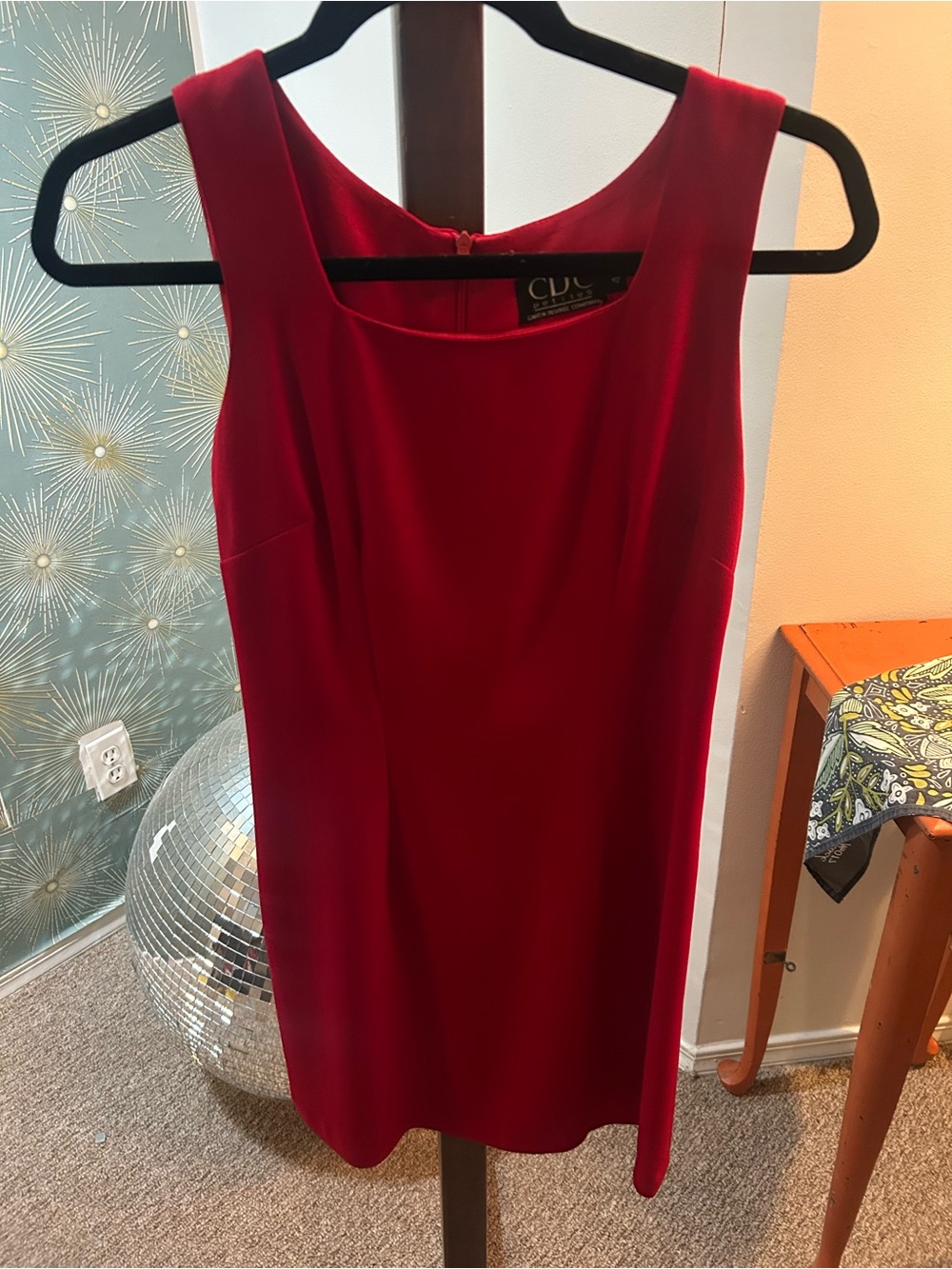 CDC Crimson Sleeveless Mini Sheath Dress